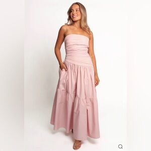 NWT- Petal & Pup Blanche Strapless Maxi Dress, Orchid Pink, size Medium